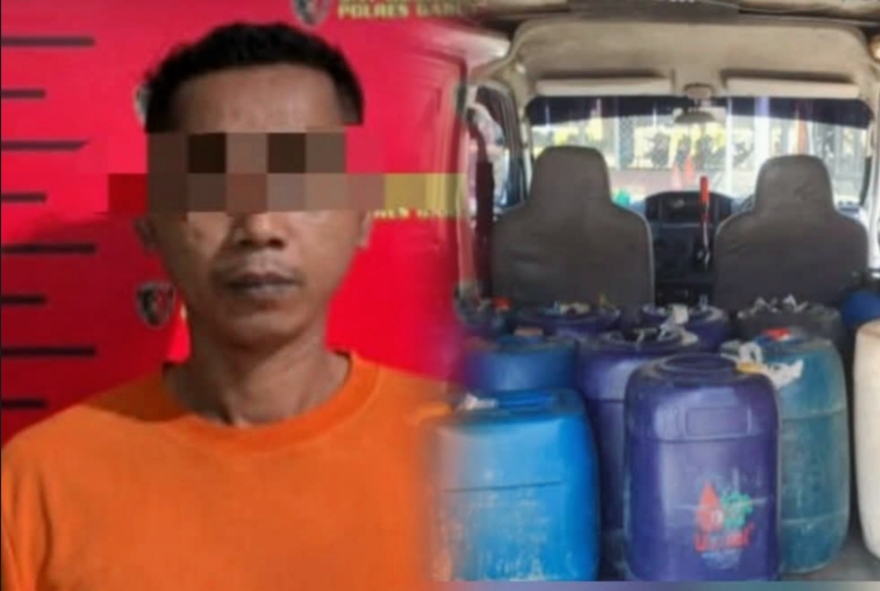 Satreskrim Polres Garut Amankan Tersangka Pelaku Penyalahgunaan BBM Bersubsidi