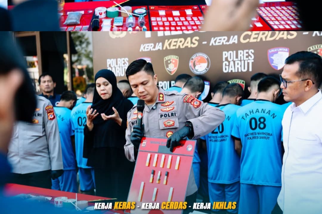 Polres Garut Amankan 28 Tersangka dalam Kasus Narkotika dan Psikotropika